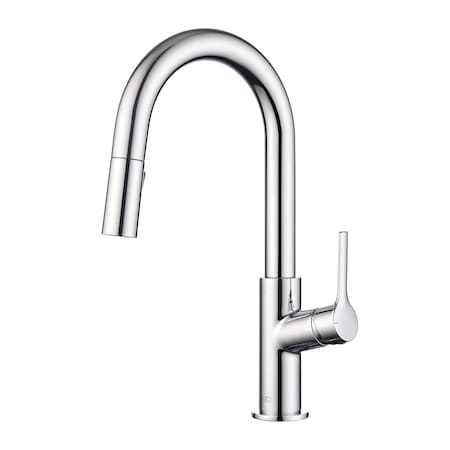 Kibi Fusion Single Handle Pull Down Kitchen & Bar Sink Faucet - Chrome KKF2017CH